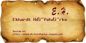 Ekhardt Hófehérke névjegykártya
